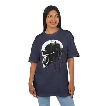 Unisex Skull Graphic Oversize Tee - Bold, Edgy Style for Casual Wear