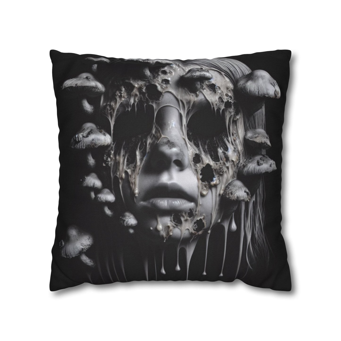 Dark Art Decorative Pillowcase, Gothic Home Decor, Statement Cushion Cover, Unique Gift for Art Lovers, Halloween Decor