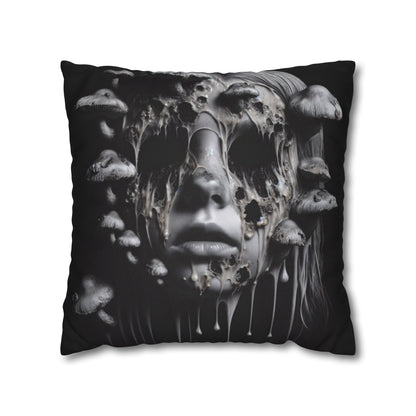Dark Art Decorative Pillowcase, Gothic Home Decor, Statement Cushion Cover, Unique Gift for Art Lovers, Halloween Decor