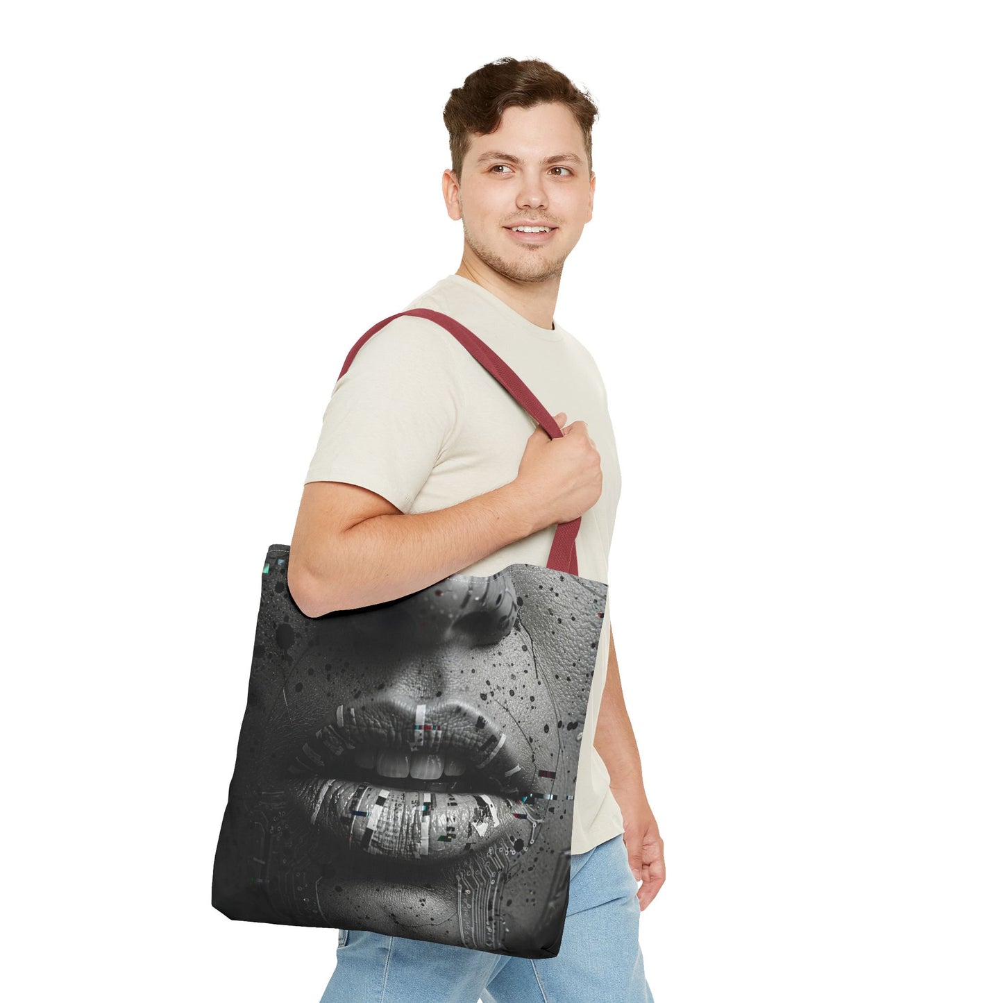 Stylish Graphic Tote Bag - Chic Everyday Carryall, Trendy Laptop Bag, Fashion Statement, Art-Inspired Gift, Eco-Friendly