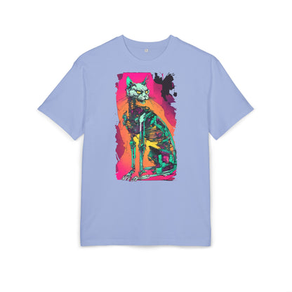 Vibrant Cat Art Tee, Unisex Oversized T-Shirt, Colorful Pet Lover Gift, Unique Graphic Shirt, Casual Everyday Wear