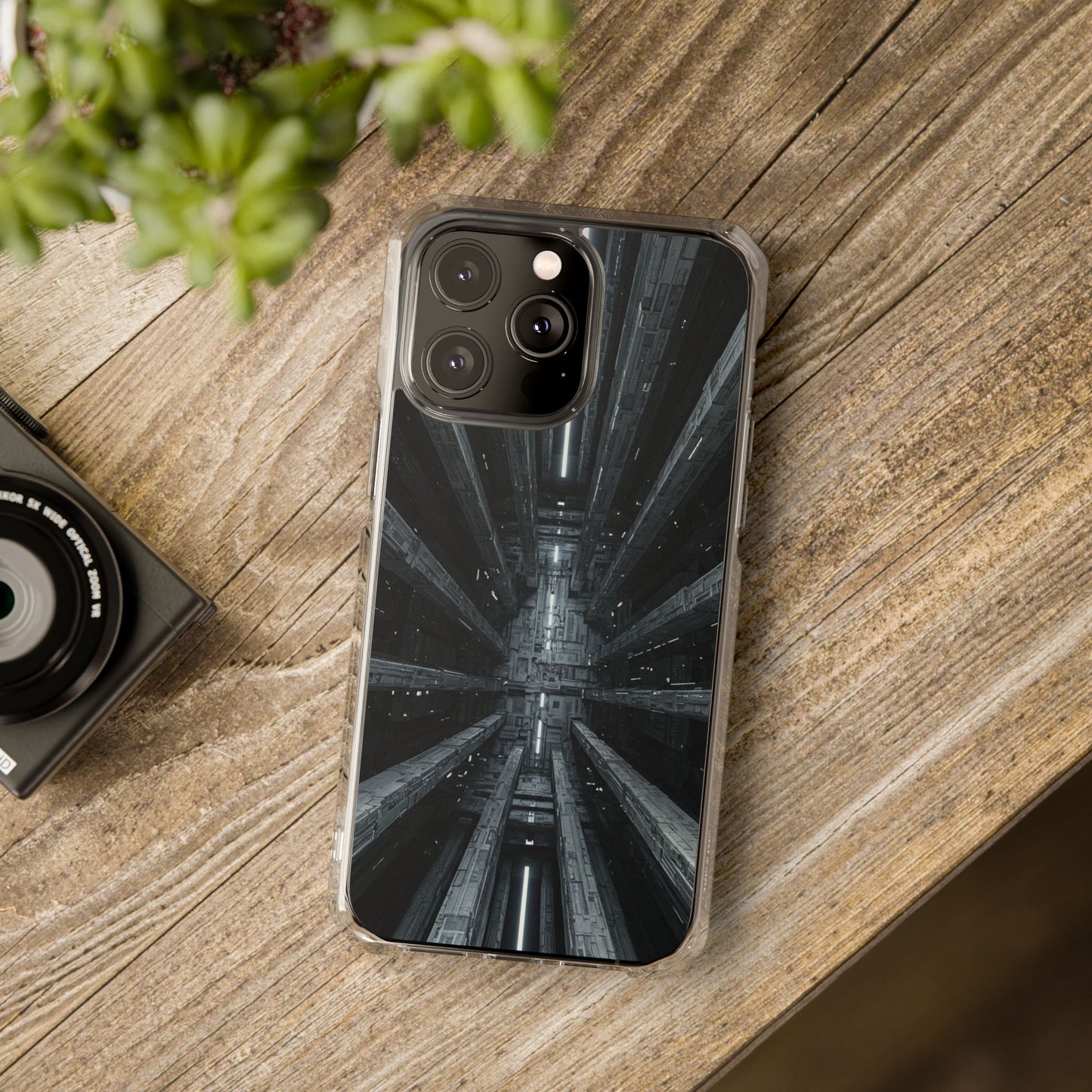 Sci-Fi Phone Case with Magnetic Clear Impact Design, Futuristic Cell Phone Cover, Unique Gifts for Tech Lovers, Holiday Present