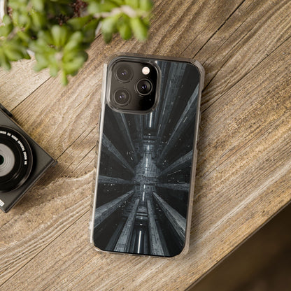Sci-Fi Phone Case with Magnetic Clear Impact Design, Futuristic Cell Phone Cover, Unique Gifts for Tech Lovers, Holiday Present