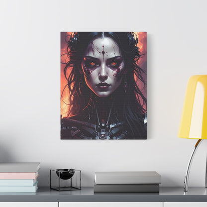 Gothic Art Canvas Print, Dark Wall Decor, Modern Home Art, Unique Gift for Halloween, Edgy Aesthetic Room Decor, Unusual Wall Art