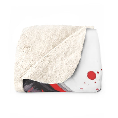 Demonic Art Sherpa Fleece Blanket - Cozy and Unique Gift for Anime Lovers