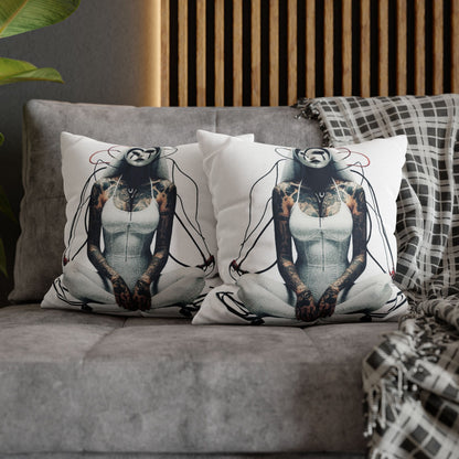 Unique Artistic Pillowcase with Futuristic Design, Decorative Cushion Cover for Home Decor, Gift for Art Lovers, Cozy Living Room Accessory