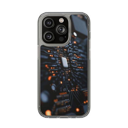 Clear Phone Case with Cyber Print