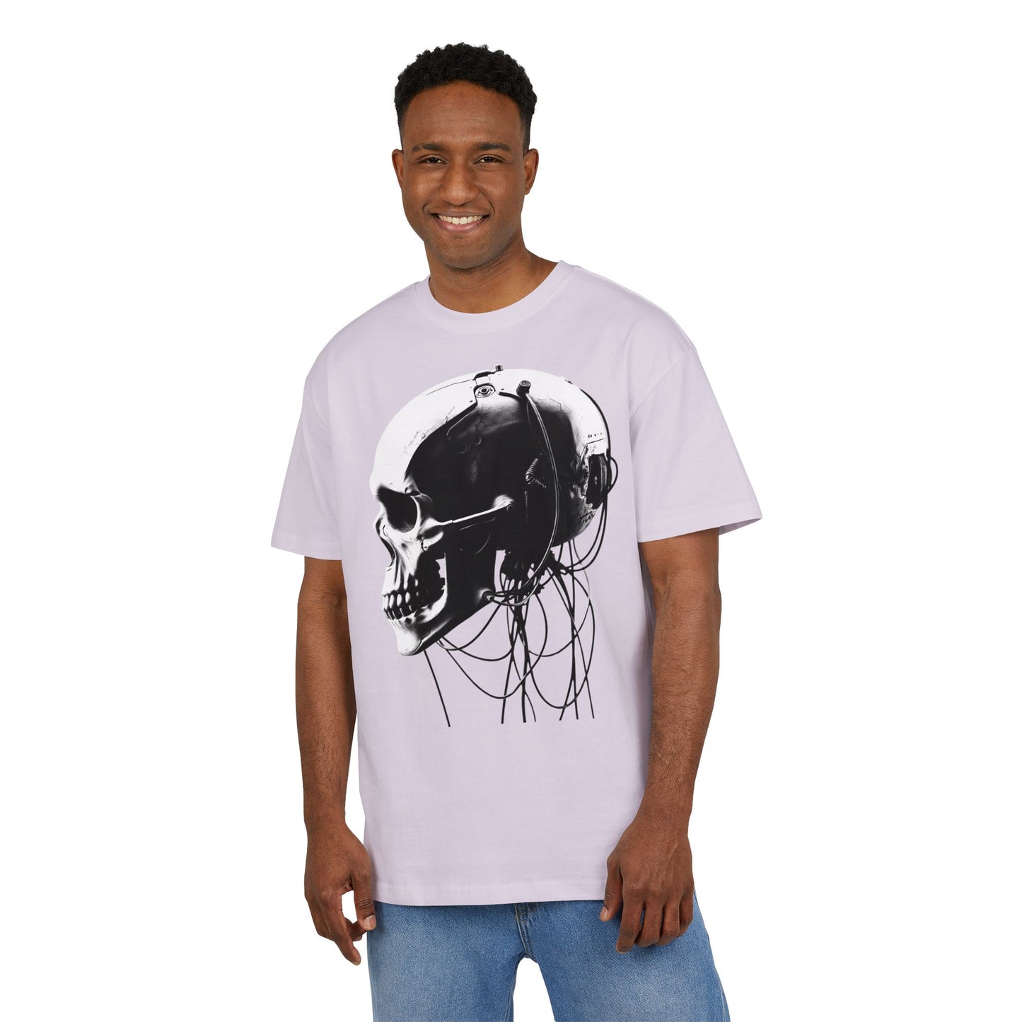 Unisex Skull Graphic Oversize Tee - Bold, Edgy Style for Casual Wear