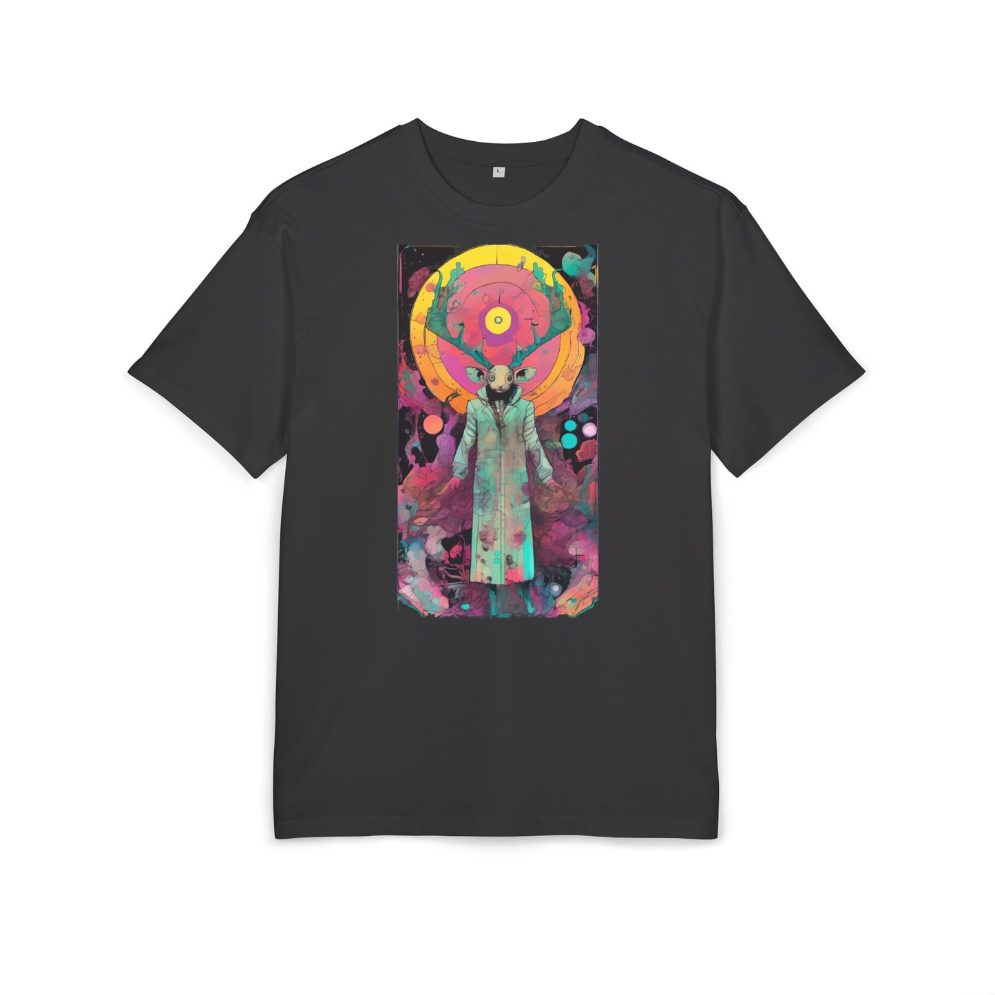 Vibrant Artistic Oversize Tee - Unisex Heavyweight T-Shirt, Bohemian Style, Gift for Art Lovers, Festival Wear, Casual Chic
