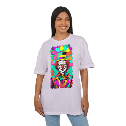 Colorful Clown Graphic Unisex Oversize Tee | Fun Wear, Festival Outfit, Circus Theme, Unique Gift, Statement Shirt