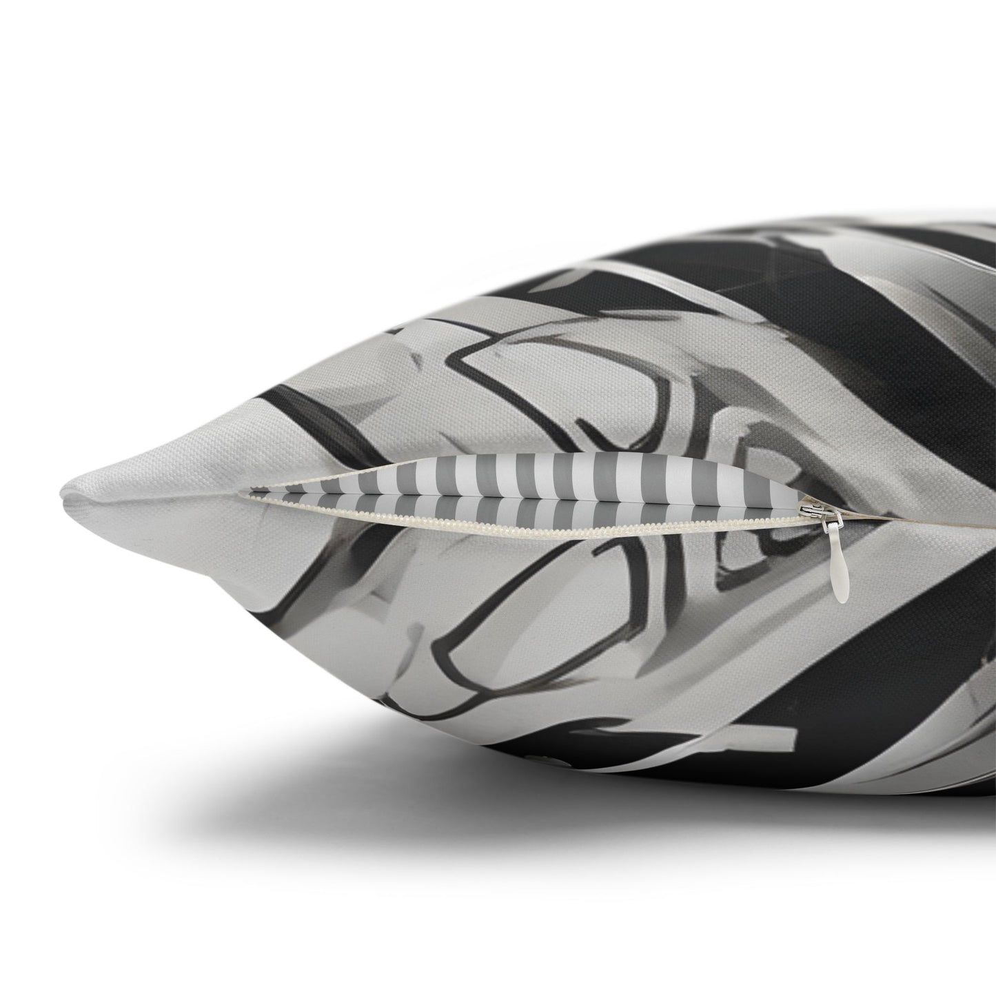 Square Pillowcase with Edgy Cyber Design