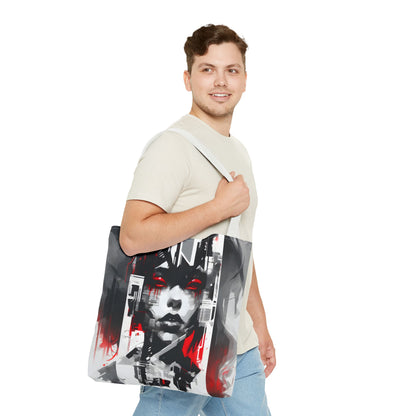 Artistic Tote Bag, Trendy Carry-All, Unique Art Bag, Everyday Tote, Fashionable Shopping Bag, Gift for Art Lovers, Colorful Canvas Bag