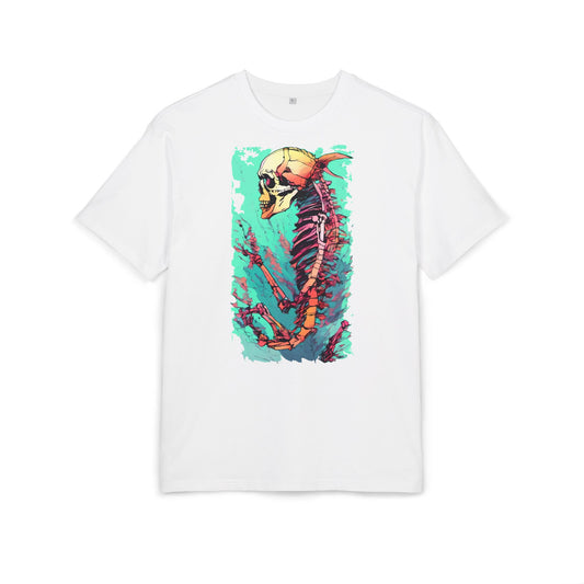 Colorful Skeleton Art Unisex Heavy Oversize Tee | Graphic Tee, Skeleton Shirt, Artsy Gift, Halloween Apparel, Trendy Streetwear