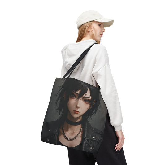 Edgy Art Tote Bag | Unique Gothic Shopper | Gift for Music Lovers, Fashionistas, or Occasions | Stylish Graphic Bag