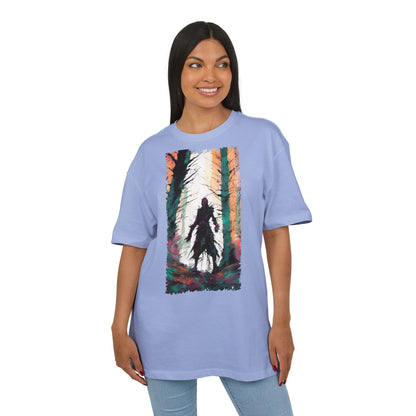 Artistic Oversized Tee - Forest Silhouette Design, Casual Unisex Fashion, Perfect for Nature Lovers, Gift for Friends, Relaxed Everyday Wear
