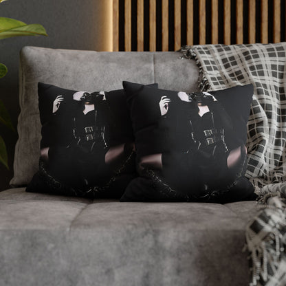 Gothic Glam Pillows, Square Cushion Covers, Elegant Home Decor, Statement Throw, Dark Aesthetic Gifts, Modern Bedroom Accent