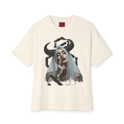 Edgy Graphic Tee, Unisex Oversized Boxy Tee, Alternative Fashion Shirt, Unique Apparel, Statement Top, Gift for Her