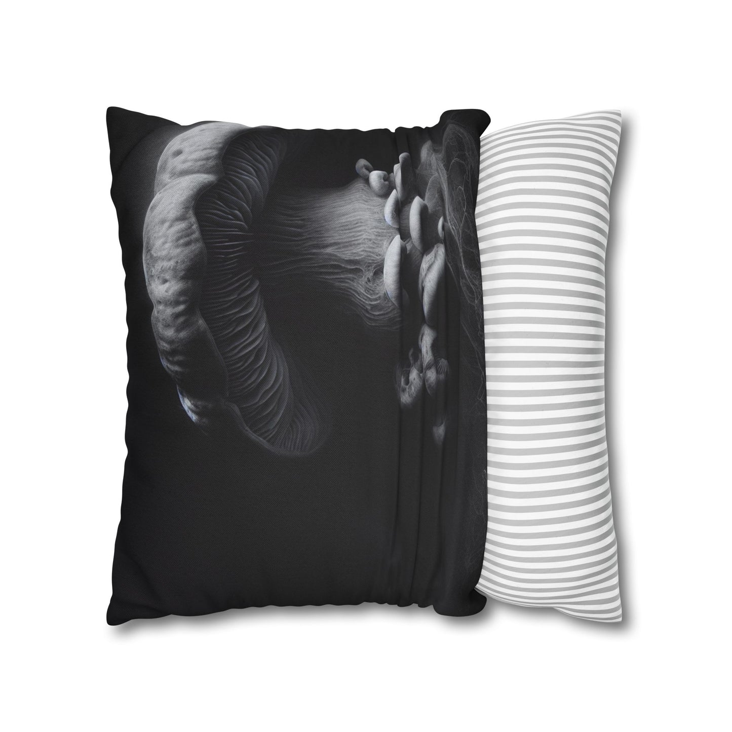 Monochrome Jellyfish Pillowcase - Dark Aesthetic Cushion Cover, Home Decor, Nautical Gift, Coastal Vibes, Unique Bedroom Accent