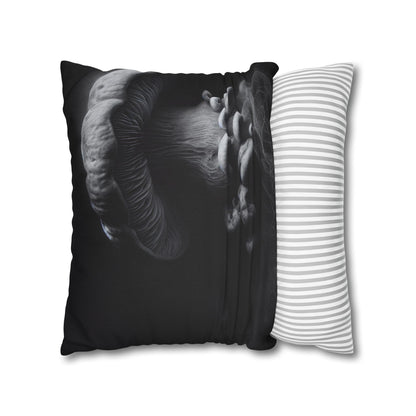 Monochrome Jellyfish Pillowcase - Dark Aesthetic Cushion Cover, Home Decor, Nautical Gift, Coastal Vibes, Unique Bedroom Accent