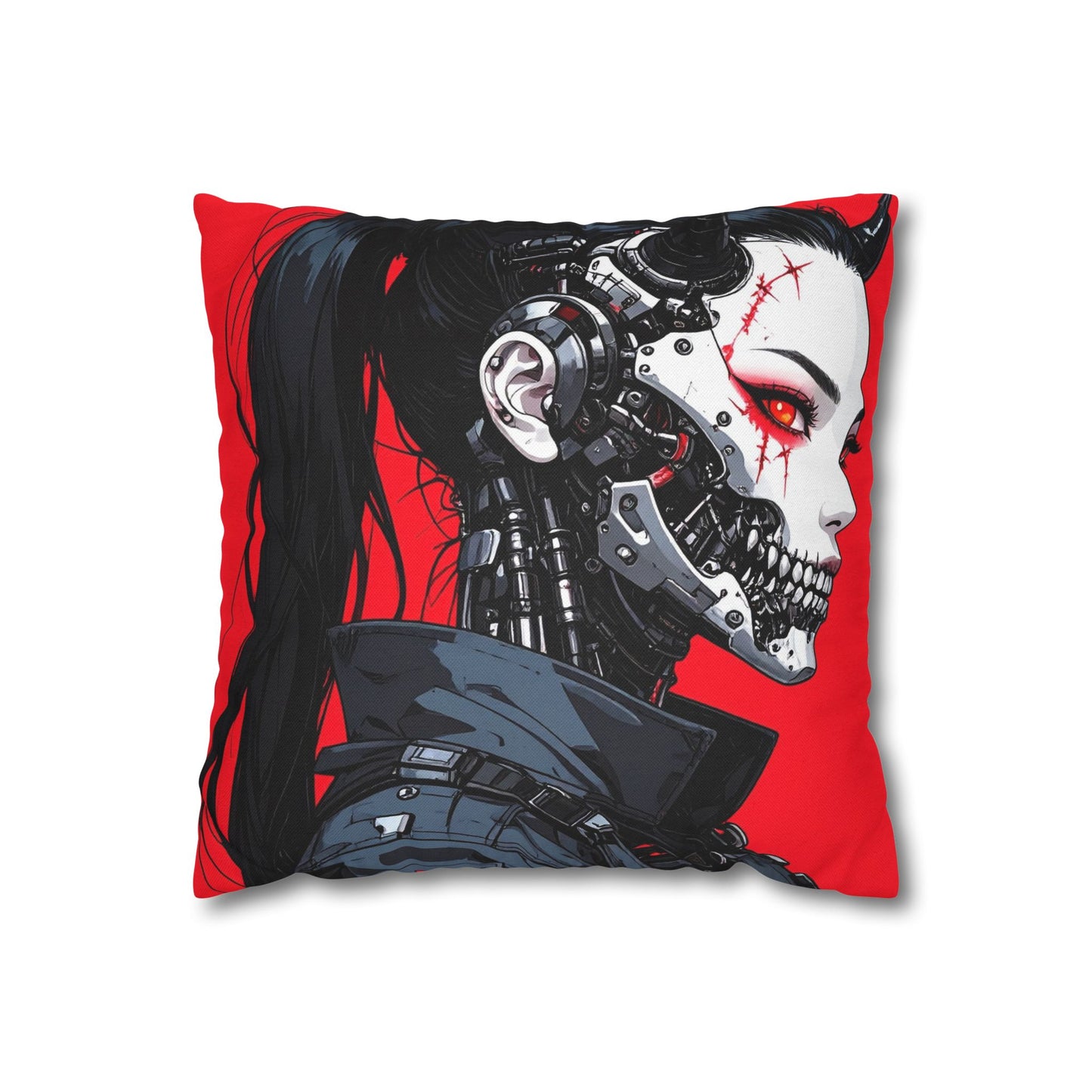 Futuristic Cyberpunk Pillowcase, Cozy Decor, Perfect for Gaming Rooms, Gifts for Tech Lovers, Stylish Home Accessories