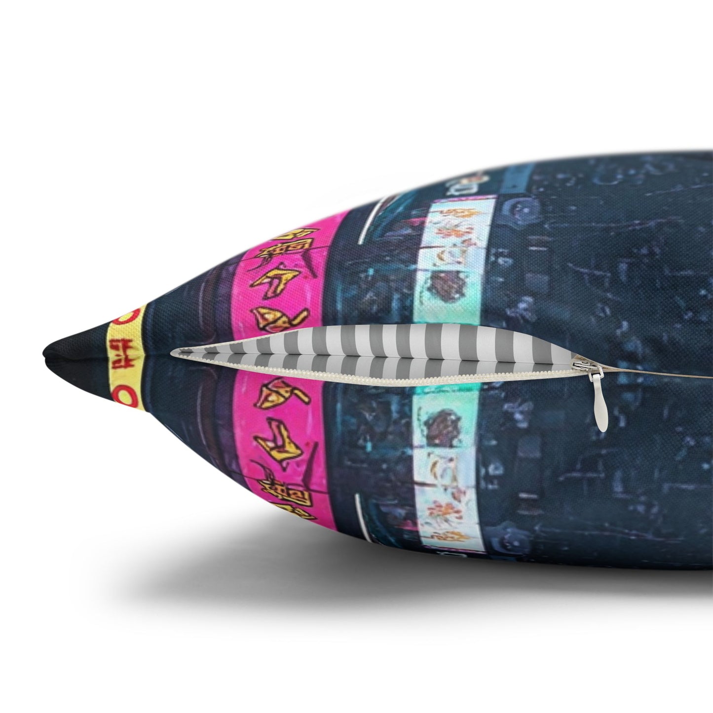 Anime-Inspired Urban Pillowcase, Cozy Home Decor, Nerdy Gift, Bedroom Accent, Cyberpunk Decor, Manga Lover Gift