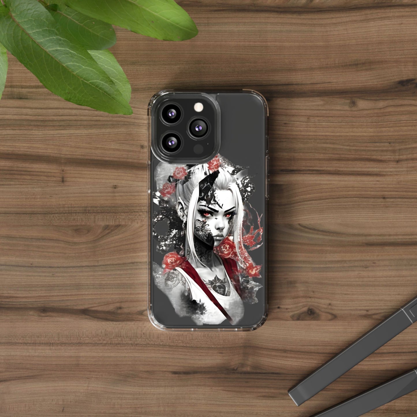 Mystical Warrior Clear Phone Case - Stylish & Protective