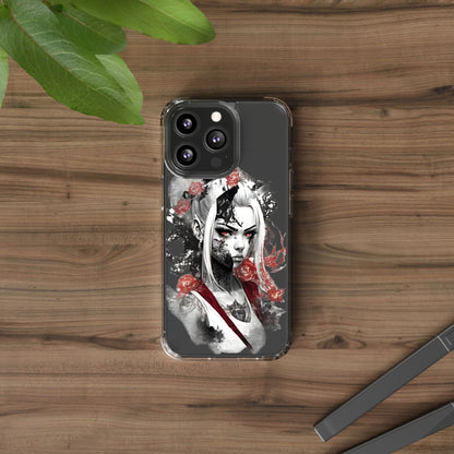Mystical Warrior Clear Phone Case - Stylish & Protective