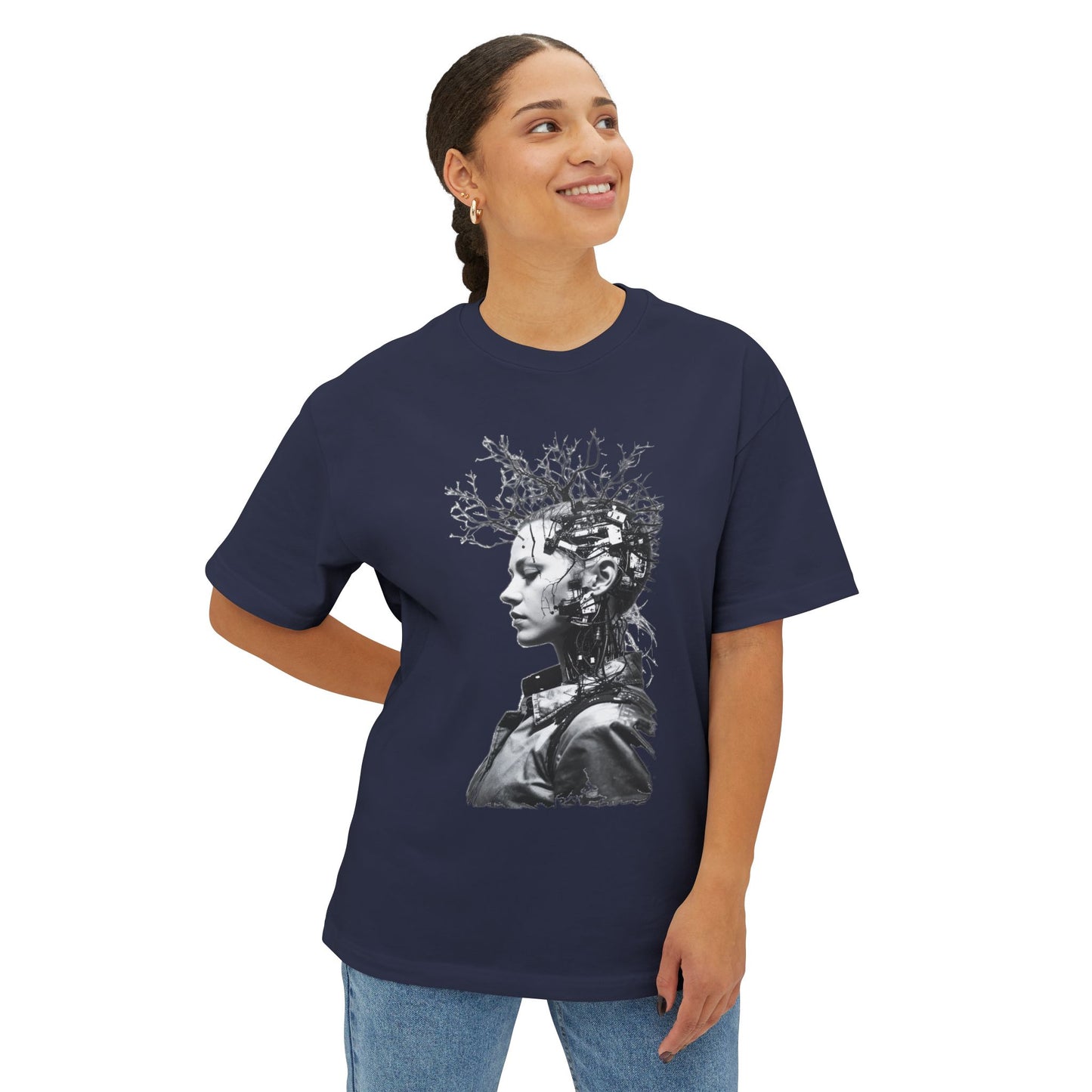 Eco-Friendly Unisex Oversized Tee Featuring Unique Abstract Design, Perfect for Casual Wear, Street Style, and Artistic Expression