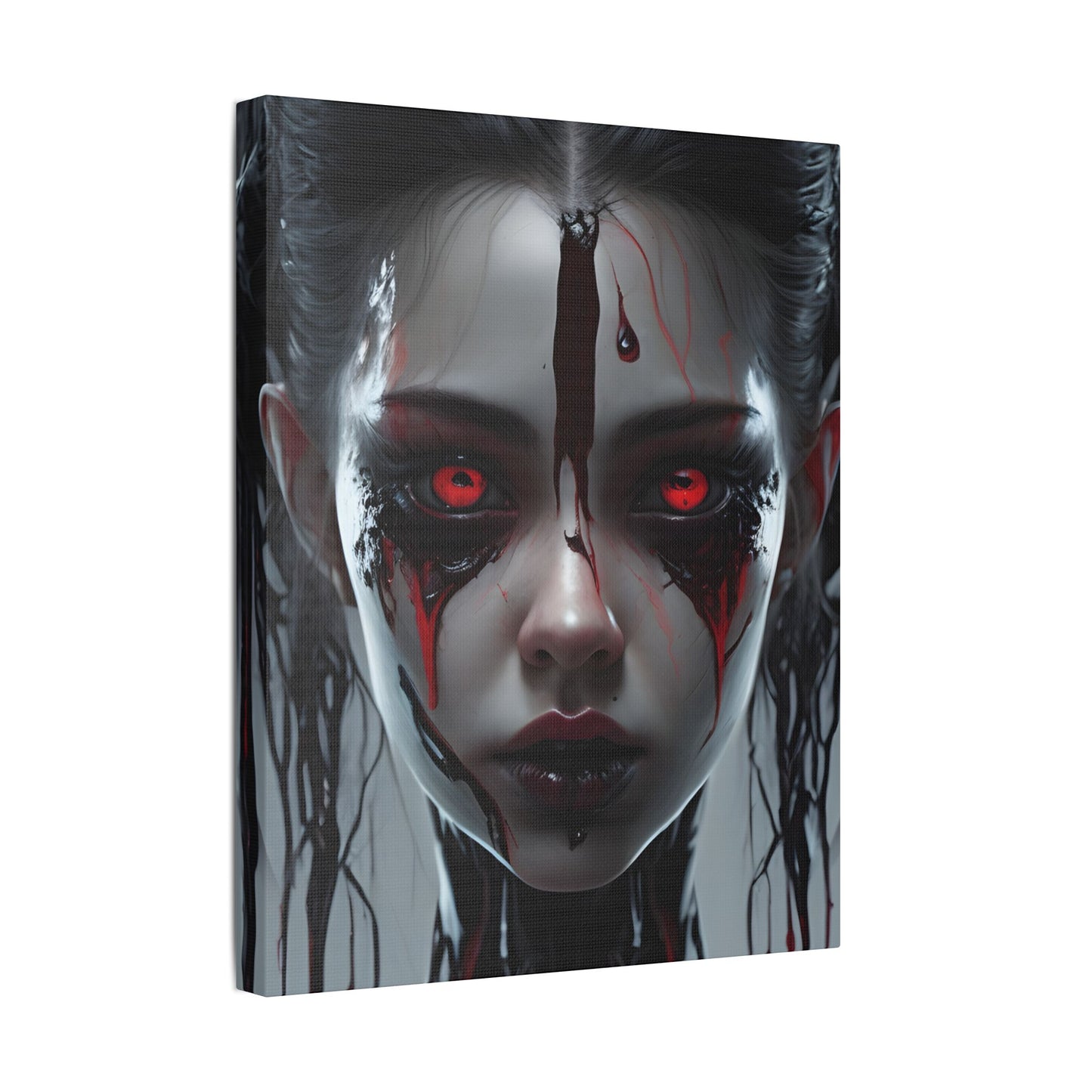 Gothic Wall Art Print, Horror Decor, Stretched Canvas Painting, Unique Home Decor, Dark Art for Halloween, Gothic Aesthetic
