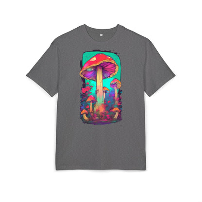 Vibrant Mushroom Art Oversized Tee, Unisex Graphic T-Shirt, Trendy Casual Style, Nature Lover Gift, Festival Clothing, Psychedelic Design