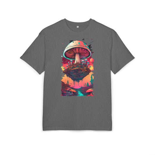 Psychedelic Mushroom Unisex Tee - Oversize Graphic T-Shirt for Festivals, Art Lovers, Gifts, and Casual Wear
