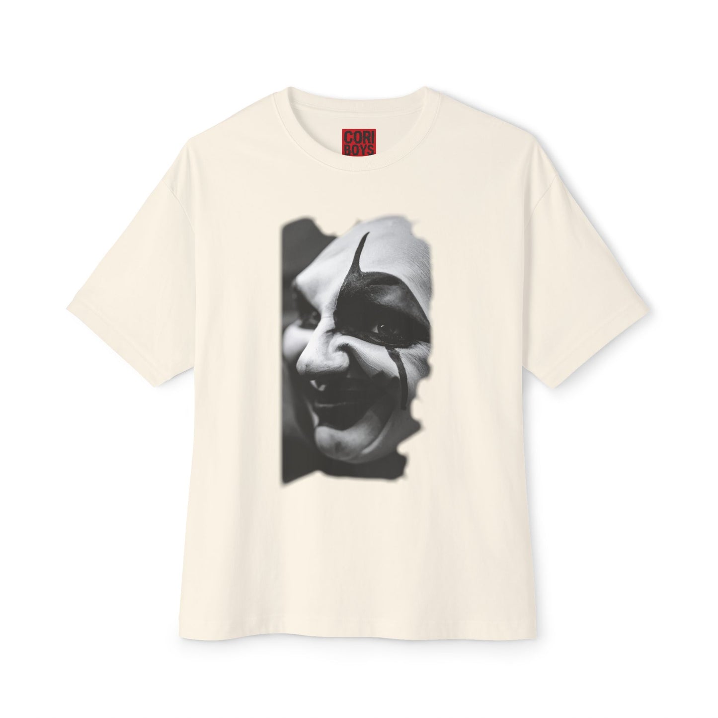Spooky Emoji Boxy Tee | Oversized T-Shirt, Halloween Apparel, Casual Wear, Unique Graphic Design, Unisex T-Shirt