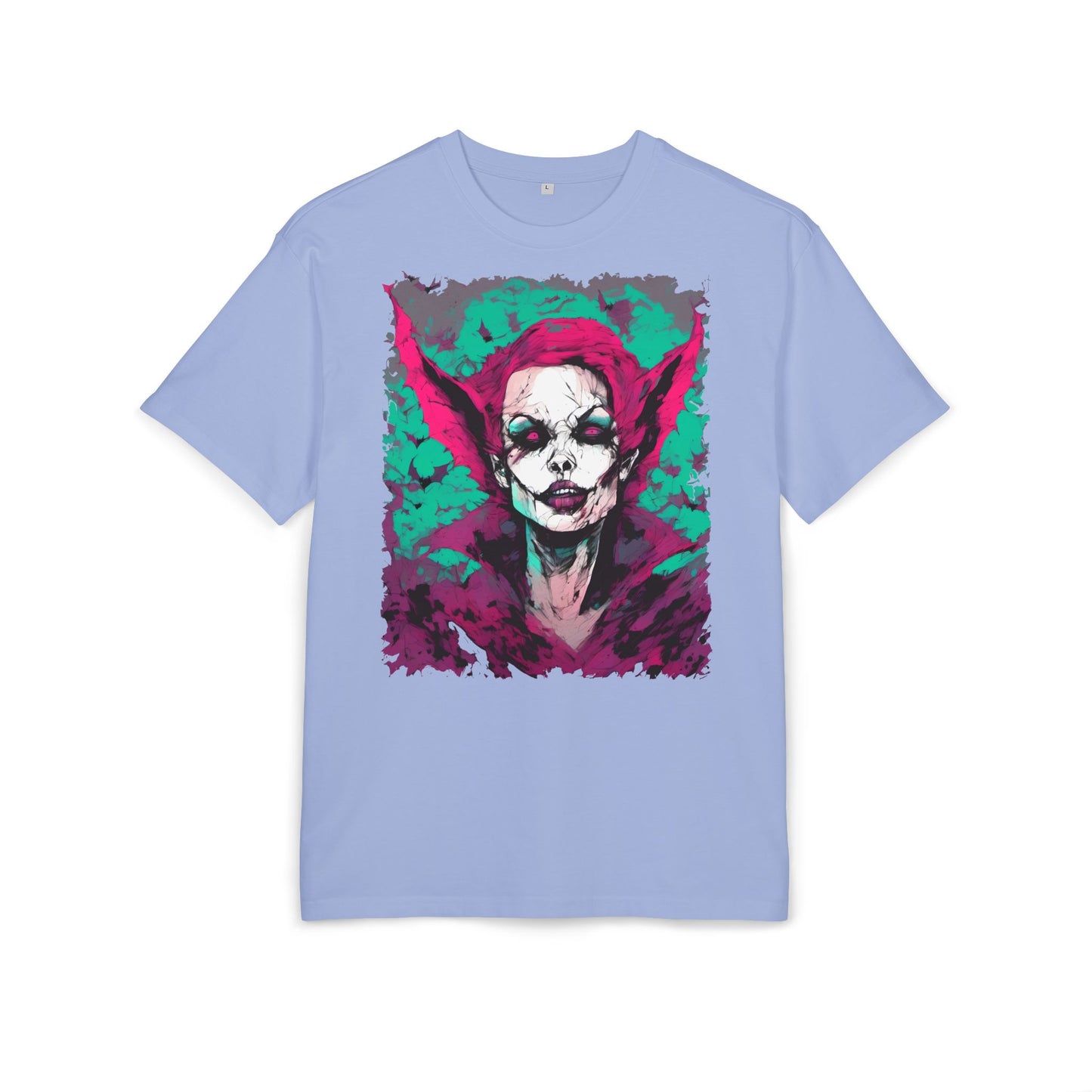 Eerie Portrait Unisex Oversized Tee | Unique Graphic Shirt for Halloween, Gift for Horror Fans, Scary Tee, Alternative Fashion