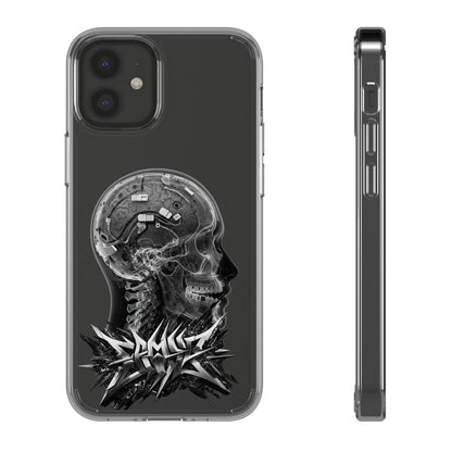 Skull Design Clear Phone Case - Unique Aesthetic for Tech Lovers