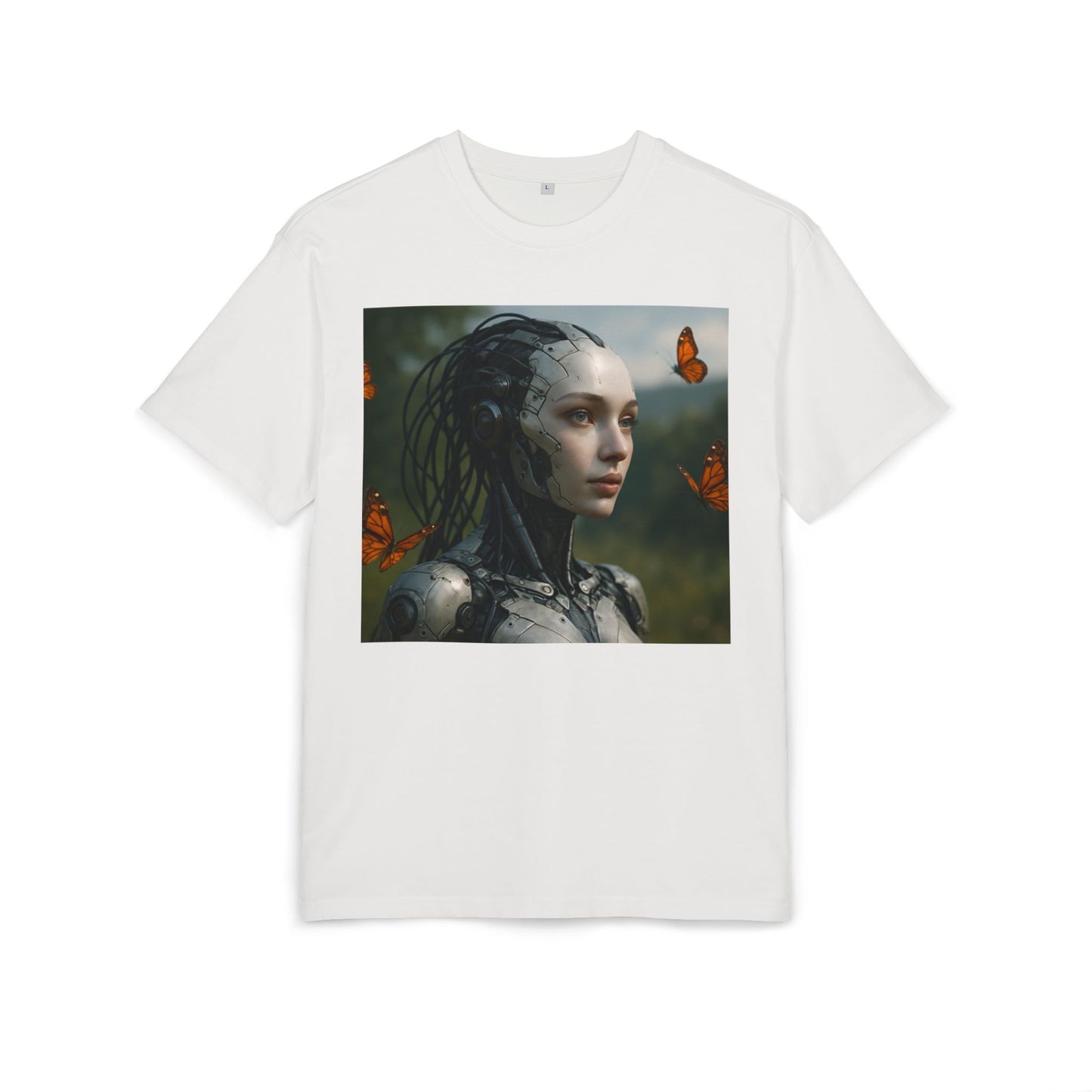 Futuristic Robot Graphic Tee, Oversize T-Shirt, Unisex Relaxed Fit Shirt, Casual Wear, Gift for Tech Lovers
