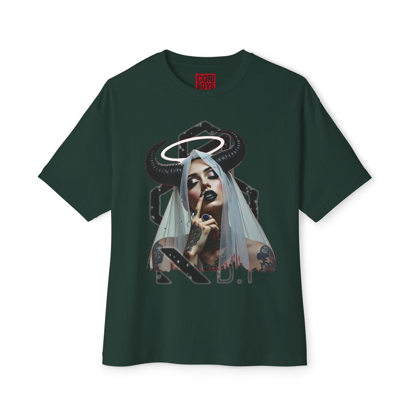 Edgy Graphic Tee, Unisex Oversized Boxy Tee, Alternative Fashion Shirt, Unique Apparel, Statement Top, Gift for Her