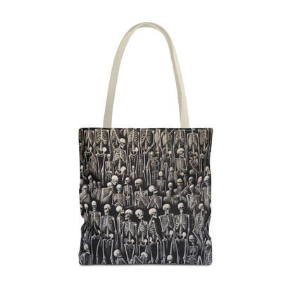 Gothic Skeleton Tote Bag | Spooky Shopping Bag | Halloween Accessory | Unique Gift for Dark Aesthetic Lovers