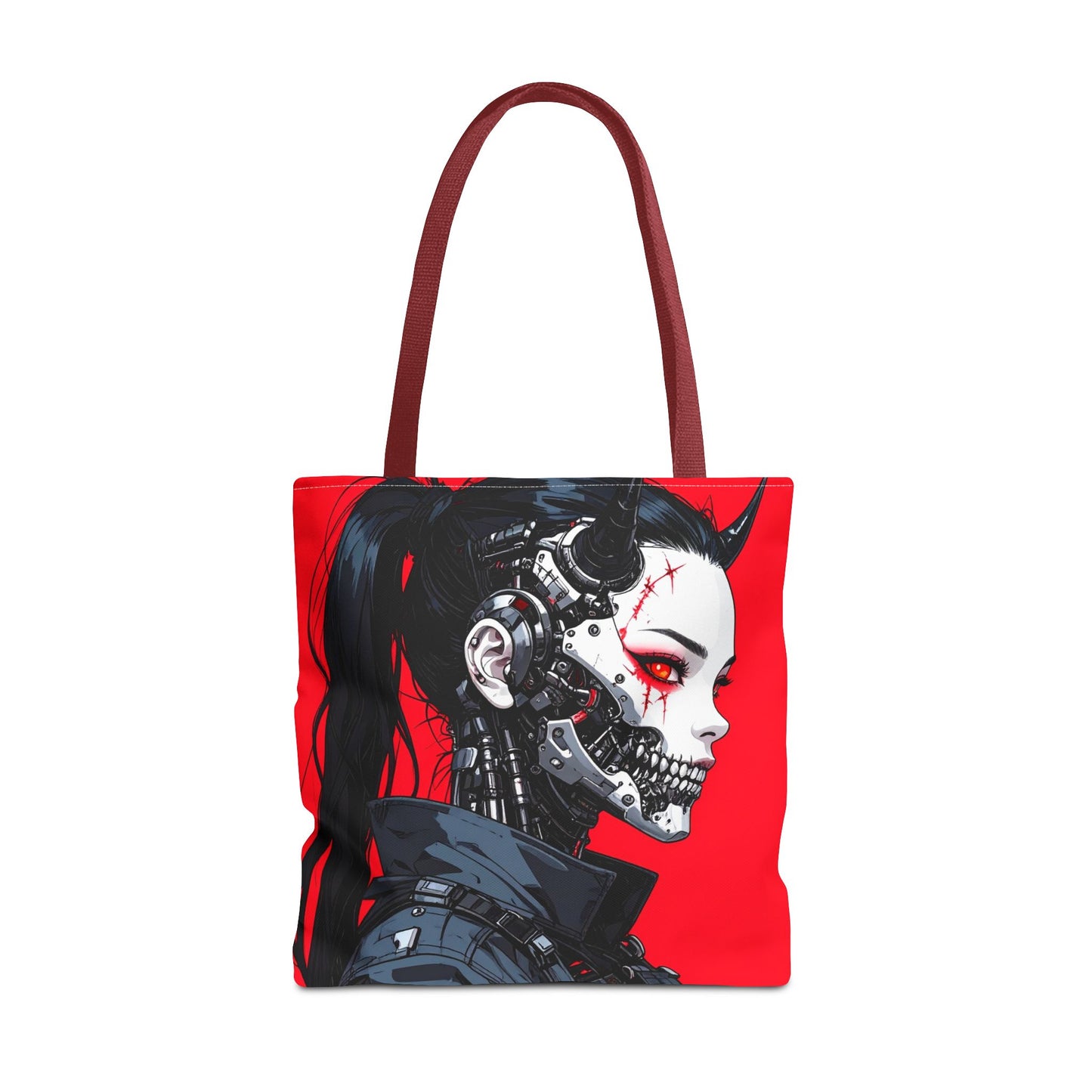 Edgy Graphic Tote Bag, Cyberpunk Artwork, Fashionable Tote, Unique Gift, Eco-Friendly Bag, Everyday Use