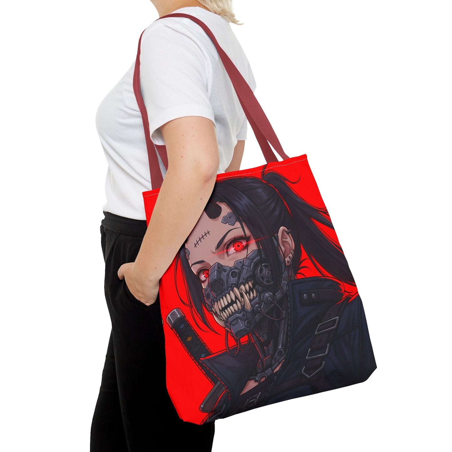 Gothic Anime Tote Bag, Stylish Tote for Anime Lovers, Unique Gift for Cosplay, Travel Bag, Statement Accessory
