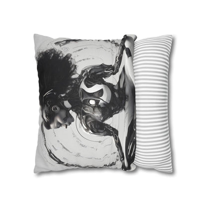 Square Pillowcase with Edgy Futuristic Design
