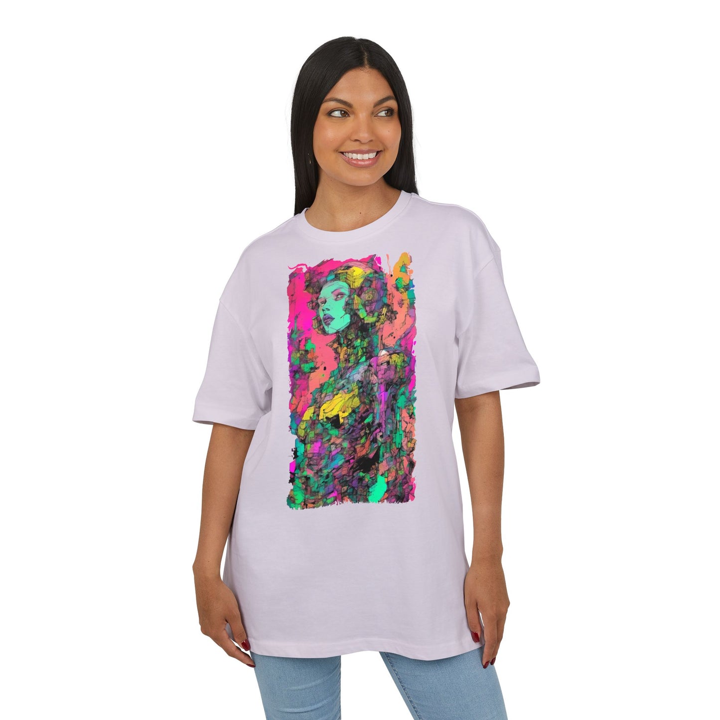 Artistic Oversize Tee - Vibrant Graphic Shirt, Casual Streetwear, Unique Gift for Art Lovers, Everyday Wear, Graphic Tee