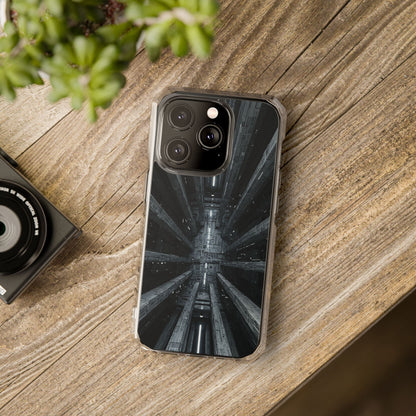 Sci-Fi Phone Case with Magnetic Clear Impact Design, Futuristic Cell Phone Cover, Unique Gifts for Tech Lovers, Holiday Present