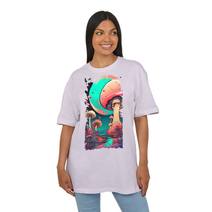 Cosmic Mushroom Graphic Tee, Unisex Oversized Shirt, Boho Vibe Top, Festival Wear, Unique Gift for Nature Lovers, Relaxed Fit Shirt