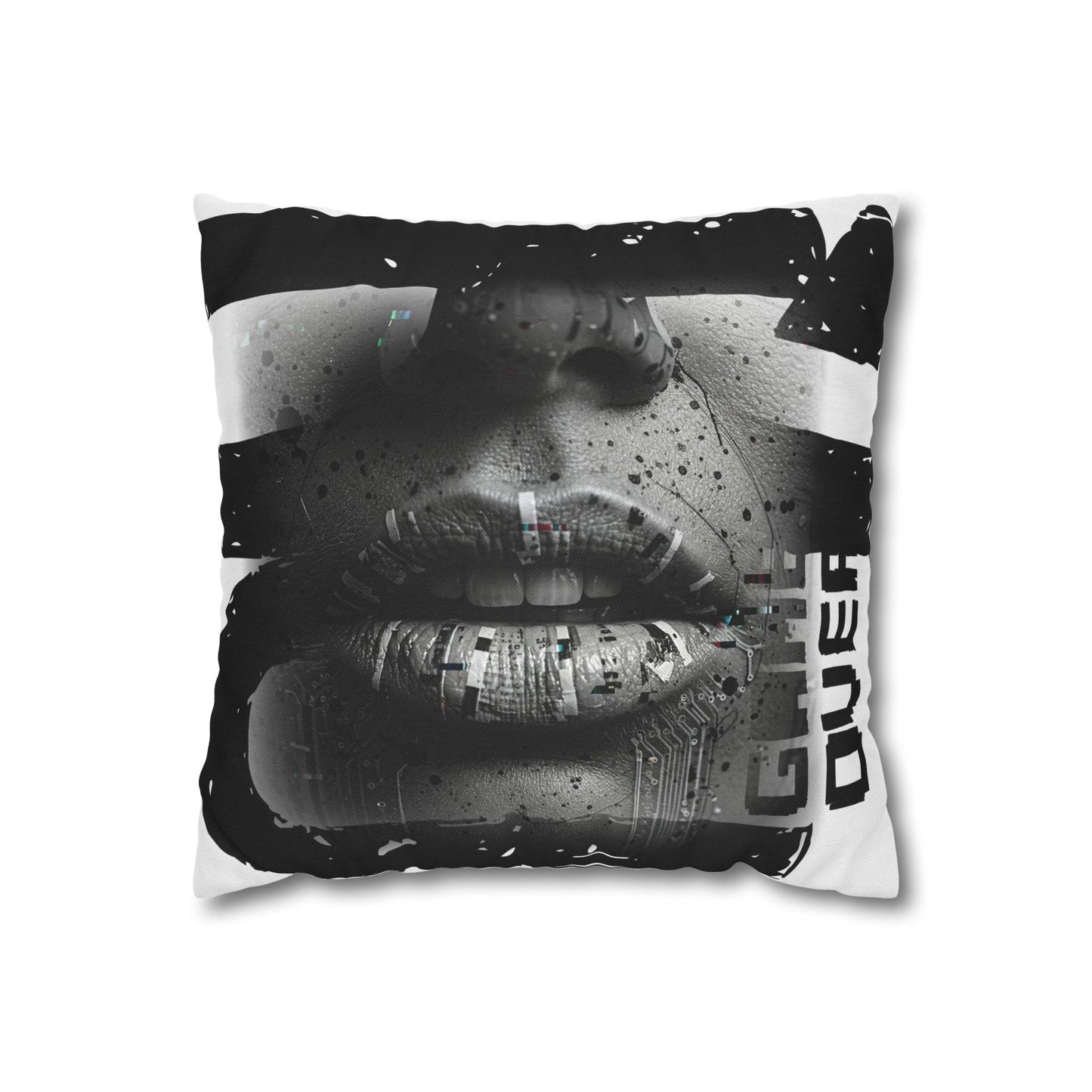 Stylish Spun Polyester Pillowcase, Decorative Accent, Unique Home Decor, Modern Living Room Cushion, Gift for Art Lovers