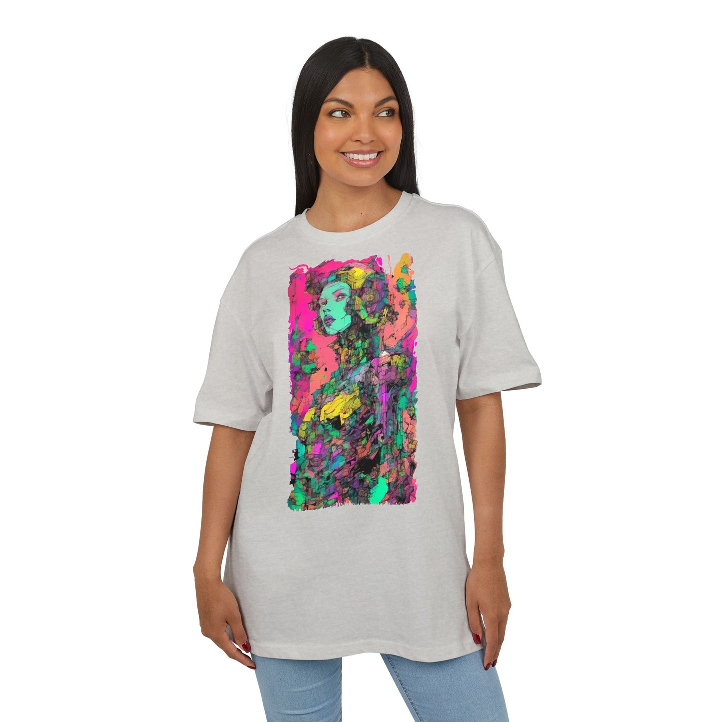 Artistic Oversize Tee - Vibrant Graphic Shirt, Casual Streetwear, Unique Gift for Art Lovers, Everyday Wear, Graphic Tee