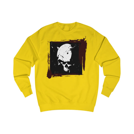 Skull Graphic Unisex Sweatshirt - Edgy Streetwear, Ghostly Aesthetic, Halloween Apparel, Cozy Fall Wear, Unique Gift Idea