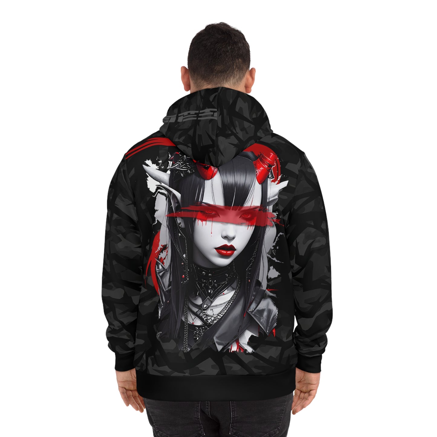 Edgy Streetwear Hoodie, Urban Fashion, Graphic Sweatshirt, Statement Piece, Gothic Apparel, Perfect for Gifting