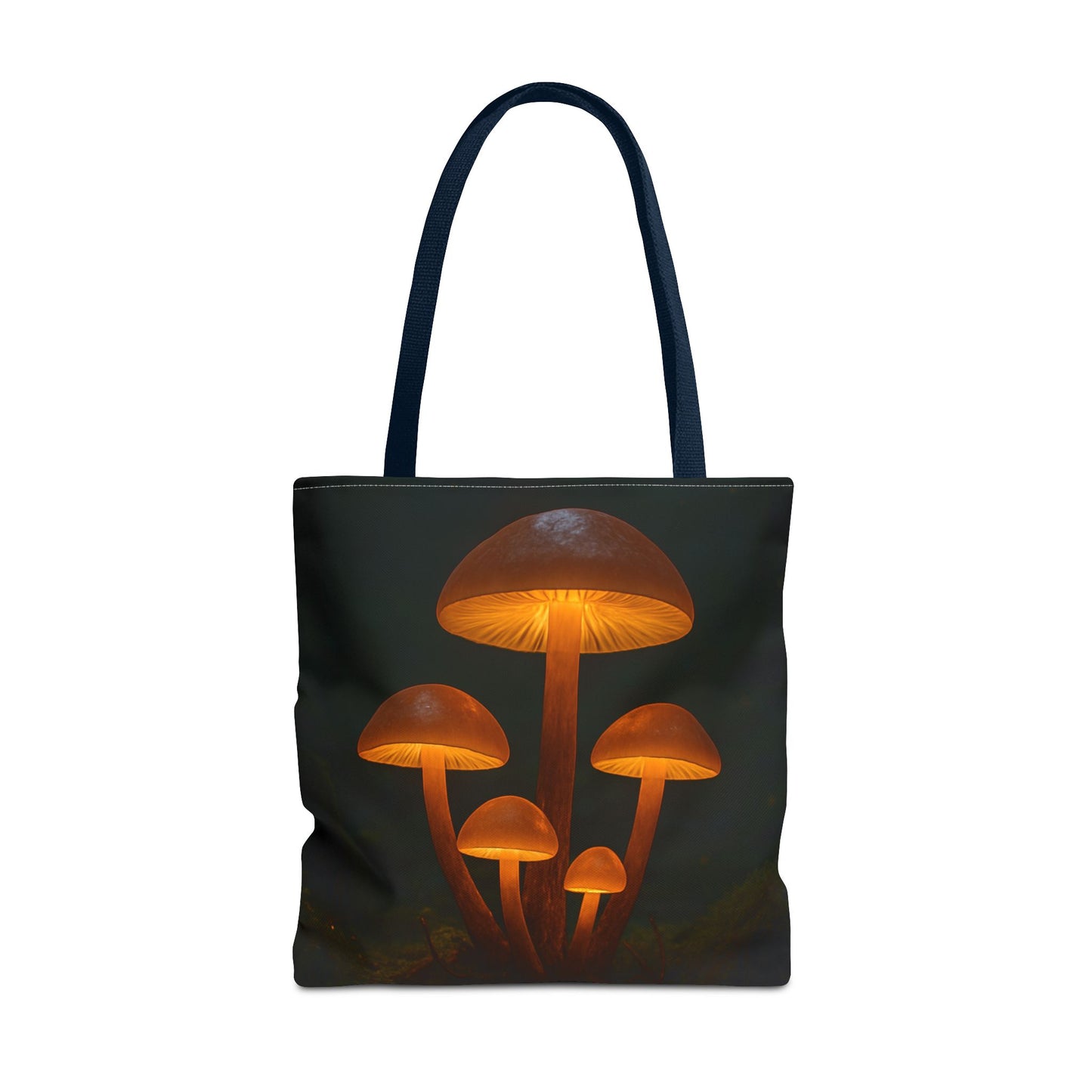 Illuminating Mushroom Tote Bag, Eco-Friendly Grocery Bag, Boho Chic Canvas Purse, Gift for Nature Lovers, Festival Tote