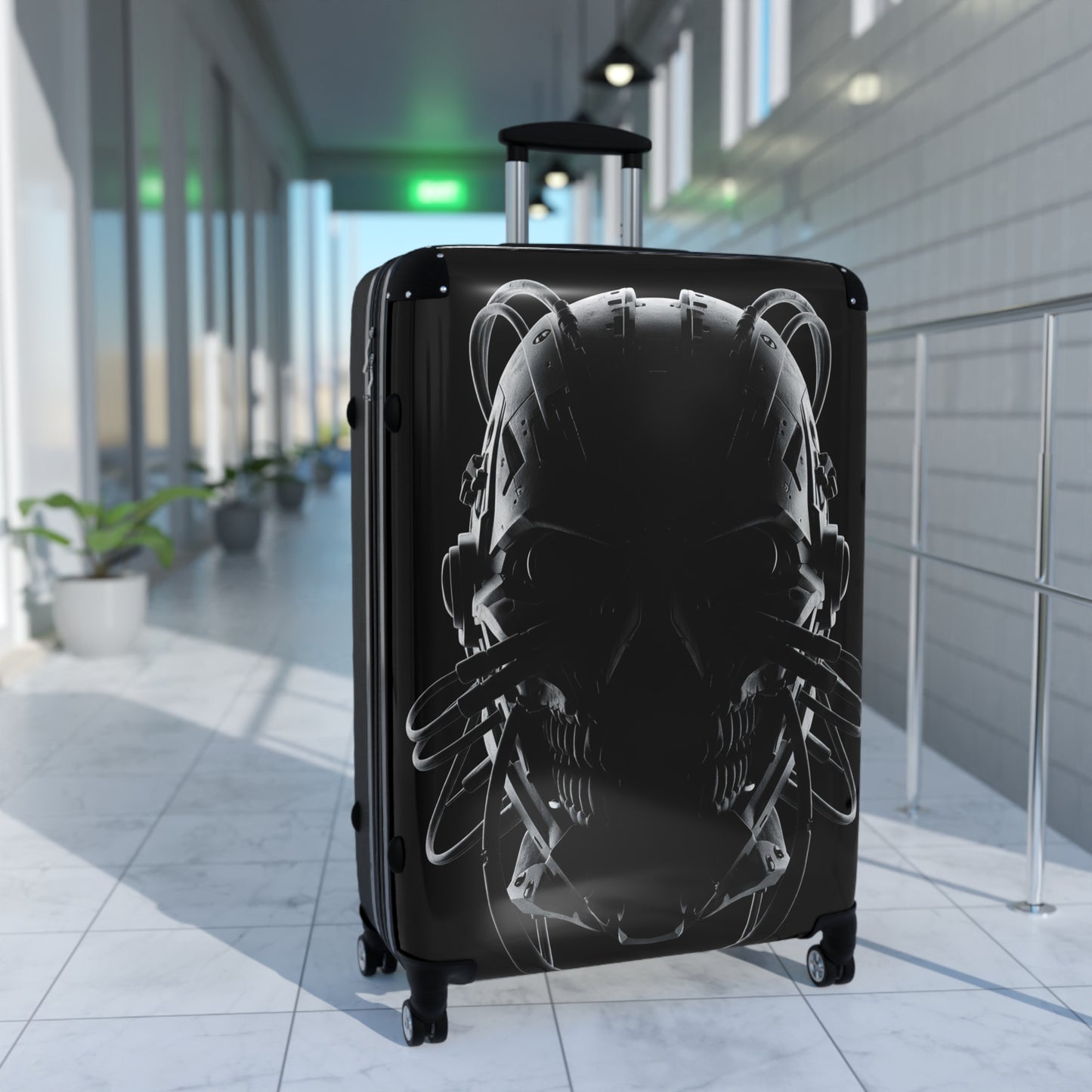 Stylish Travel Suitcase with Skull Design - Perfect for Adventurers