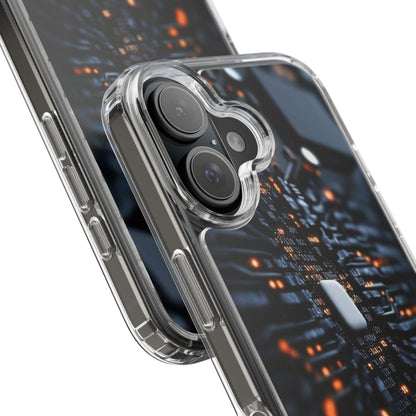 Clear Phone Case with Cyber Print
